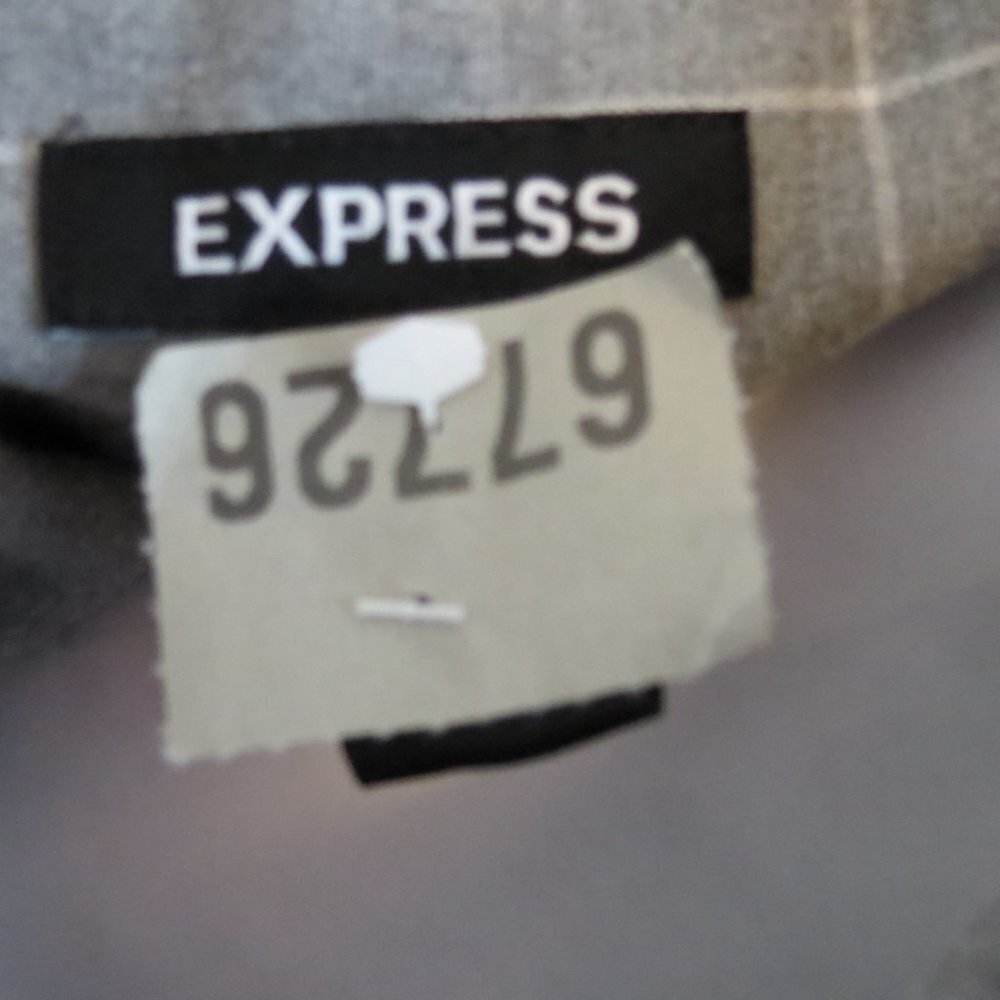 Express Mens Grey Button Down Shirt - Picture 3 of 3